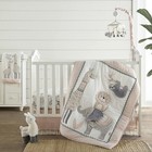 Imani 4 Piece Baby Bedding Set Pink Grey Taupe Exotic Animals Nursery Decor