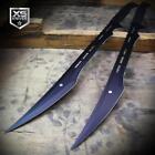 27  2pc Black Ninja Sword Set Full Tang Machete Tactical Katana W  Back Sheath