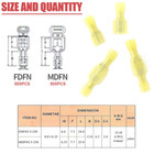 100pcs Male   Female Insulated Wire Spade Terminals 10-12 Gauge Crimp Connectors