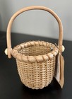 Miniature Nantucket Basket With Swing Handle 6  With Tags