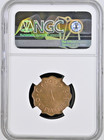 Cyprus 1 Piastre 1949 In Unc Graded By Ngc As Ms64rb Red-brown