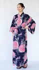 Japanese Yukata Women s 100  Cotton Peony And Chrysanthemum Xl  61  Kyoto Sen i