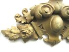 French Pediment Napoleon Iii Solid Gilded Wood Carved With Acanthus And Roses