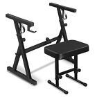 Ktaxon Heavy Duty Piano Z Style Stand Adjustable  Bench For Pianos Keyboard Us