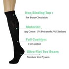 6pairs Men Diabetic Over The Calf Socks Knee High Compression Cotton 10-13 13-16