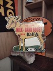 Vintage Kraft Porcelain Sign Old From Kaff-a Milk Bank Boost Dairy Farm Pig 