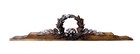 Antique 19th Century Hand-carved Walnut Pediment  Louis Xvi Style Laurel Wreath