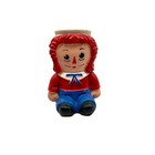 Vintage Raggedy Andy Hard Plastic Coin Bank Money Bobbs Merrill Collectible
