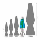 Lava   Lamp 16 3   Yellow Wax blue Liquid silver Base   Cap  new   Decor  Lamp