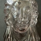 Antique Jenny Lind Lady Liberty Glass Match Holder Striker 1876 Wall Pocket
