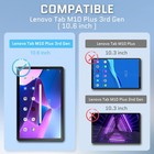  2 Pack  For Lenovo Tab M10 Plus 3rd Gen Screen Protector  9h Hardness Hd Cle   