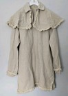 Vtg Modern Heavy Linen Hunting Frock 18th Century American Rifleman s Shirt Cape