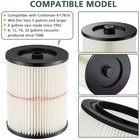 Replacement Shop Vac Filter For Sears Craftsman 5  6 8 12 16 Gallon Wet Dry Vac