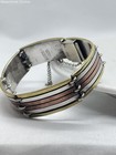 Taxco 925 Sterling Silver Bracelet 54 1g Mexico Multi Metal Brass Copper Vintage
