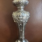 Antique Pair Of Silver Plate Candle Stick Holder  Heavy Duty Silverplate 9    Tall