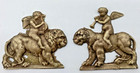 Antique Pair Of French Empire Style Furniture Ornaments 19th Century Bronze