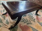 Vintage 1940s Weiman  heirloom  Regency Mahogany   Leather Scroll Coffee