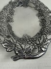 Vintage Arthur Court 1990 Tray Grape Leaves Platter Signed Silver Tone Metal