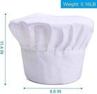Chef Hat adult Premium Adjustable Elastic Baker Kitchen Cooking Chef Cap White