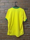 Nike Brazil Cbf Soccer Jersey Shirt Yellow green With Collar Crest