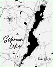 Schroon Lake  Ny - Laser Cut Wood Map   Wall Art   Made To Order