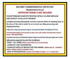 Cold War Commemorative Service Medal Certificate   Type 1