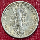 High Grade Au 1944 D Mercury Silver Dime-old Us Coin-feb784