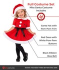Toddler Miss Santa Costume 1-4 Yrs Kids Girls Infant Christmas Dress Xmas Party