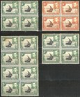 Kenya Uganda Tanganyika 1938-54 Mnh Blocks Up To 40c Values  All Are In An Unmou