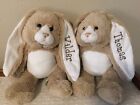 Easter Bunny Gray Personalized Baby Gift Kid infant Name Monogrammed On Ear  New