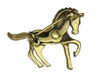 Vintage Gold Tone Horse Brooch Pin Small 1  X 3 4  Mcm Movie Costume  Prop
