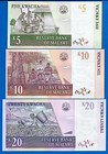 Malawi 5 10 20 Kwacha Year 1997-2009 Uncirculated Banknotes Set   2