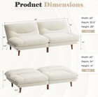 Futon Sofa Bed  Modern Loveseat Futon Couch With Adjustable
