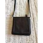 Clarks Brown Leather Crossbody Organizer Bag Small Vintage Style