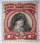 Travelstamps  1933 Cook Islands Stamps Scott  92 - One Penny Captain Cook Mogh