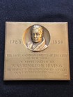 1912 Saint Nicholas Society Washington Irving Commemorative Plaquett 
