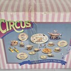 Vintage 1995 Children Circus 23 Piece Mercuries Hand Painted Tea Party Set W box
