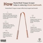 Pure Copper Tongue Scraper For Adults  Tongue Scrubber For Bad Breath  Easy To U