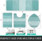Bsmathom Bathroom Rugs Sets 4 Piece With Toilet Lid Cover  Non-slip Bath Rugs Fo