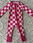 Baby Girl Pink Colorblock One Piece Bamboo Pajamas 3-6 Months 