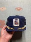 Vintage 80s Trucker Hat Mesh Cap Miller Lite Beer Patch Gold Leaf Louisville Mfg