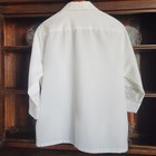 Vtg Beau Tiki Iolani Mens Large Hawaiian Wedding Shirt  1002 Bright White Xlnt  