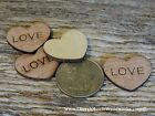 100 Qty 1  Love Wood Hearts Table Confetti Wooden Wedding Decor Embellishments