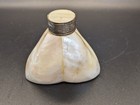 Rare Vintage Mother Of Pearl Shell Bottle Trinket Box Perfume Snuff
