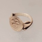 Unique Ancient Roman Silver  Ring Gladiator  1st - 2nd  Ad  Century 