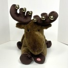 Dan Dee Large Animated Singing Christmas Moose Plush Jingle Bells Reindeer Works