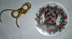 Yorkshire Terrier Resin Round Christmas Ornament New