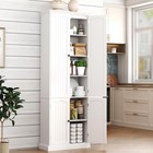 72  Kitchen Pantry Cabinet Tall Wood Storage Cabinet With Doors And Adjustable