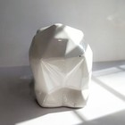 Free Ship Geometric Polar Bear Sculpture  White Ceramic Bear Sculpture  Minimal