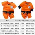 New Newborn Baby Boys  Romper Goku Cosplay Costume Jumpsuit Playsuit